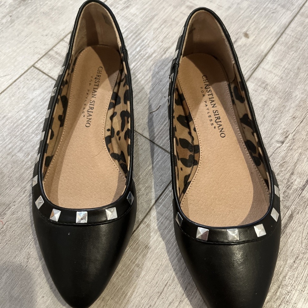 Christian Siriano For Payless Womens Flat Shoes Size 5 Black Slip On
